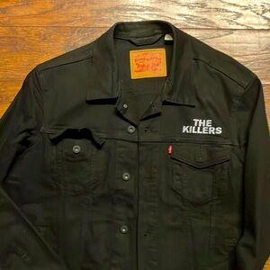 Levi’s black denim trucker jacket, size Large, The Killers edition, BRAND NEW